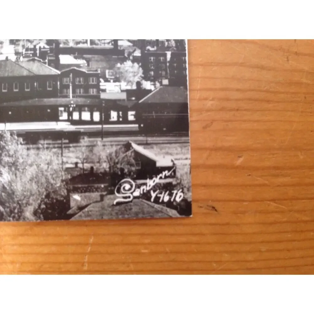 1955 Vtg Sanborn Panorama Livingston Montana Mount Baldy Real Photo Postcard